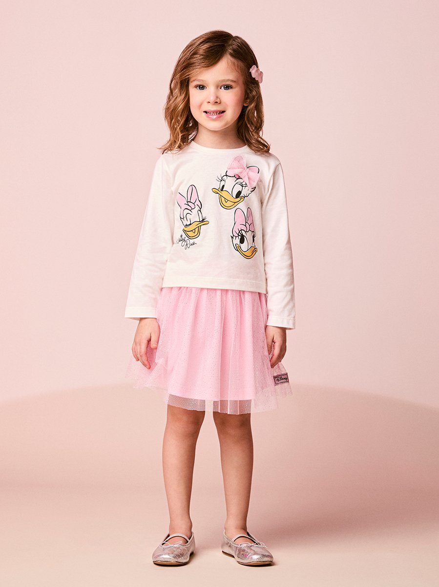 Daisy Long Sleeve Children's Set with Bow