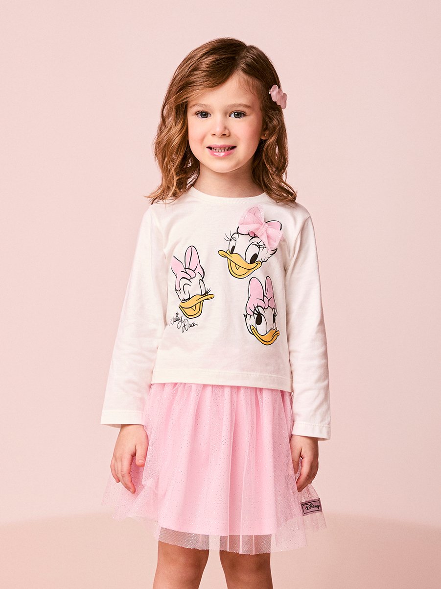 Daisy Long Sleeve Children's Set with Bow
