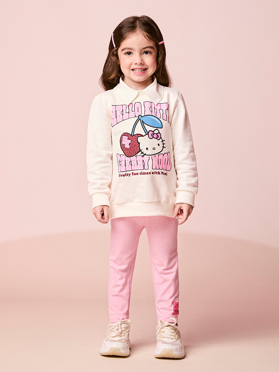 Children's Set of Hello Kitty Sweatshirt with Rhinestones