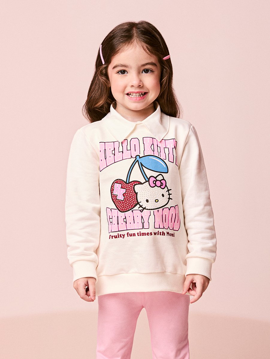 Children's Set of Hello Kitty Sweatshirt with Rhinestones
