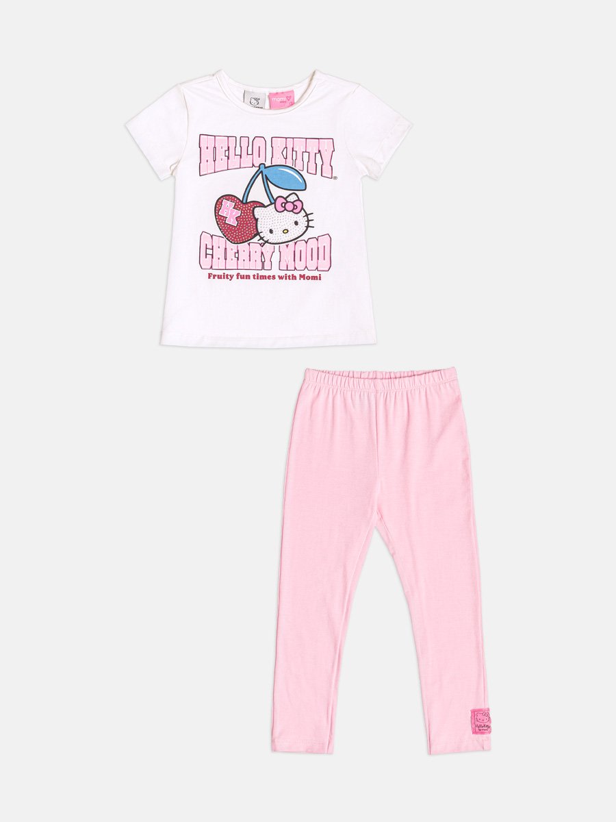 Hello Kitty Short Sleeve Children's Set with Rhinestones