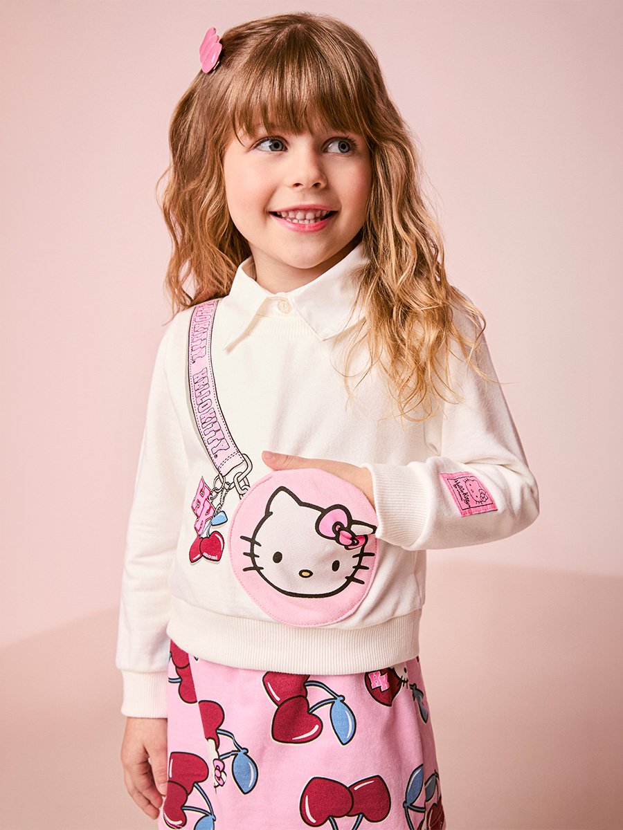 Children's Set, Girl's Sweatshirt with Hello Kitty Bag