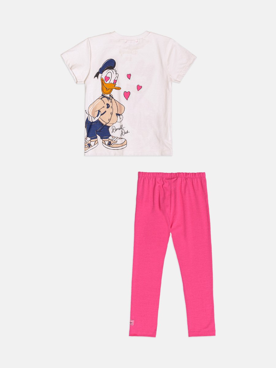 Momi Girls' Set – Pink Daisy Duck