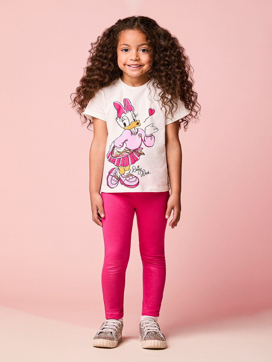 Momi Girls' Set – Pink Daisy Duck