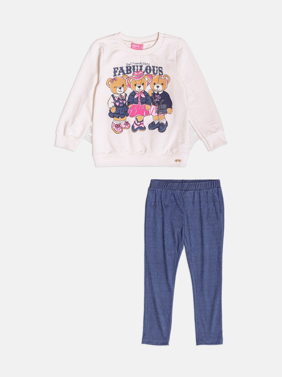 Momi Girls' Set – Fleece Ursinhas