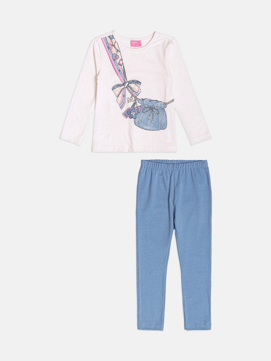 Children's Girl's Long Sleeve Set with Bag