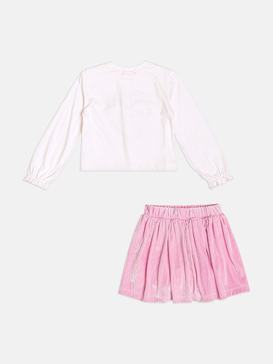 Momi Girls' Set – Long Sleeve in Plush with Little Bow