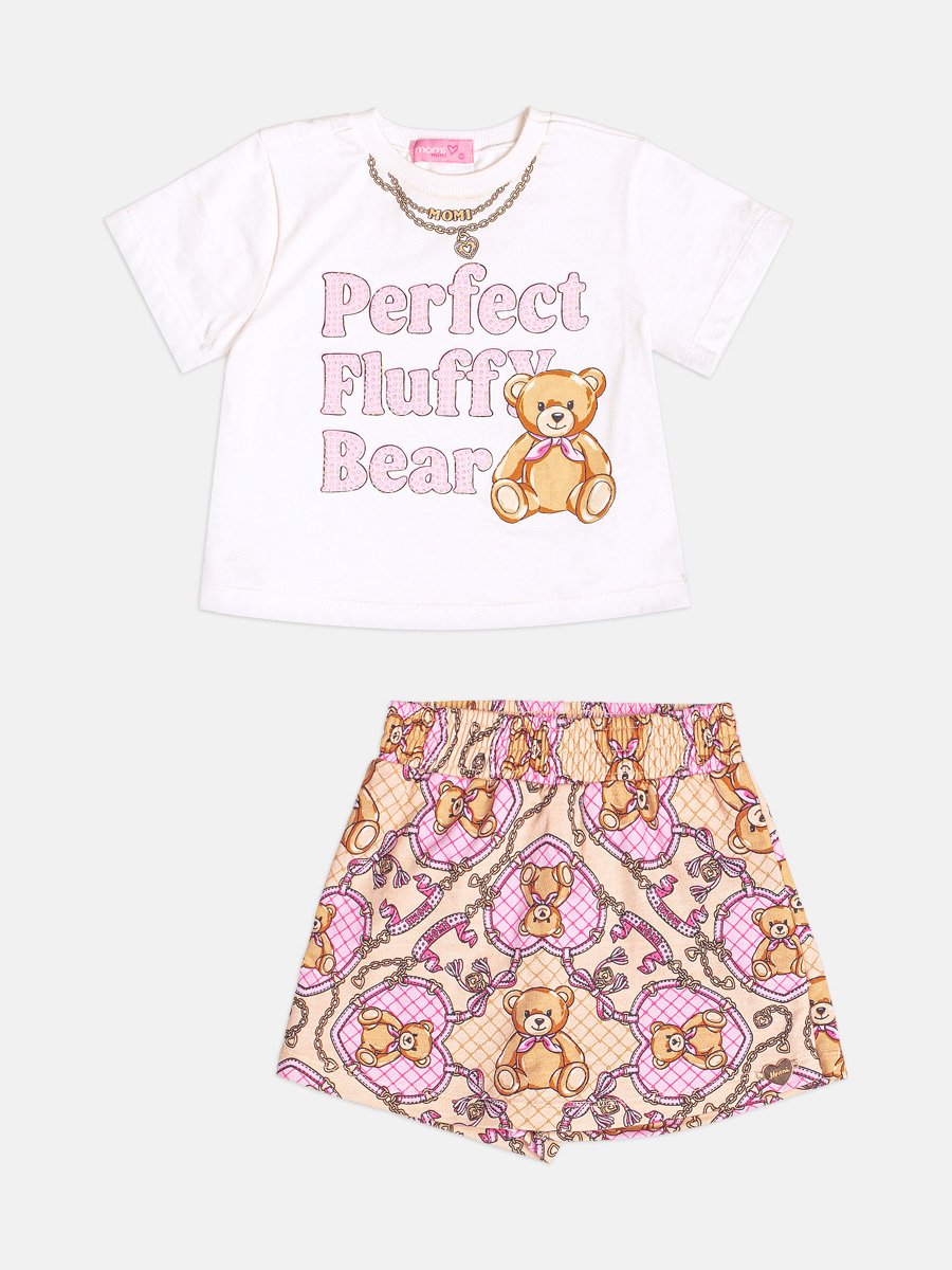 Momi Girls' Set – Little Bear with Rhinestones