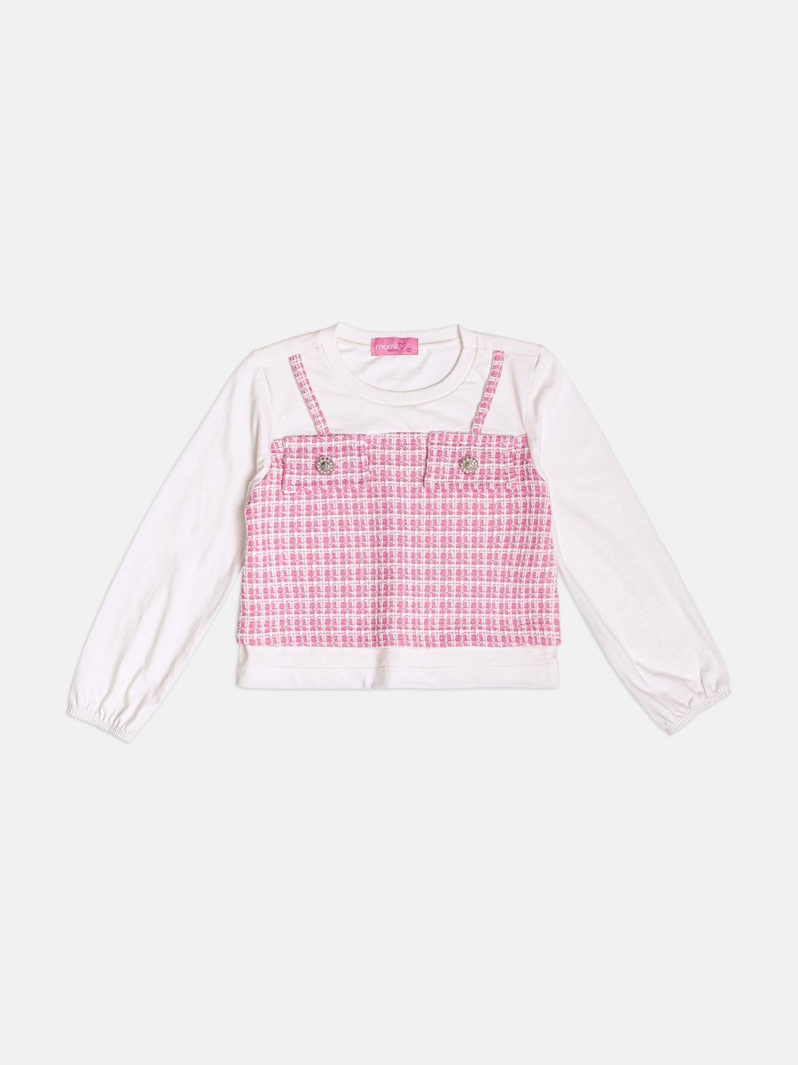 Children's Set for Girls Long Sleeve in Pink Tweed