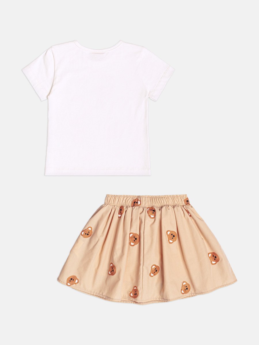 Momi Girls' Set – Little Bear Embroidery