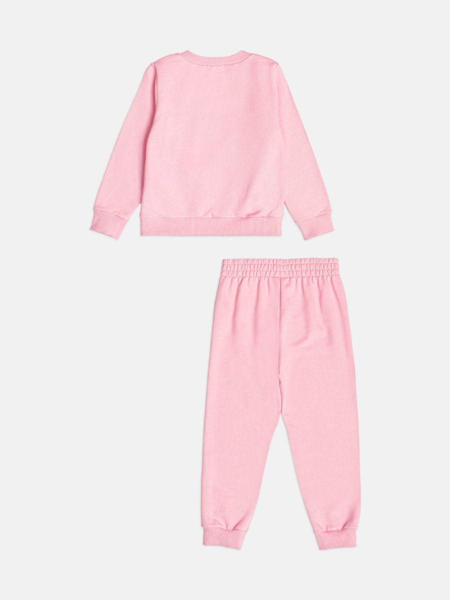 Girls Sweatsuit Set with Tulle Bows