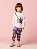 Momi Girls' Set – Long Sleeve with Bear Purse