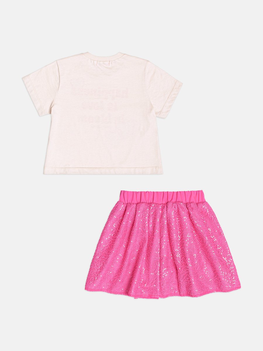 Pink Girl Children's Set of Hearts with Sequins