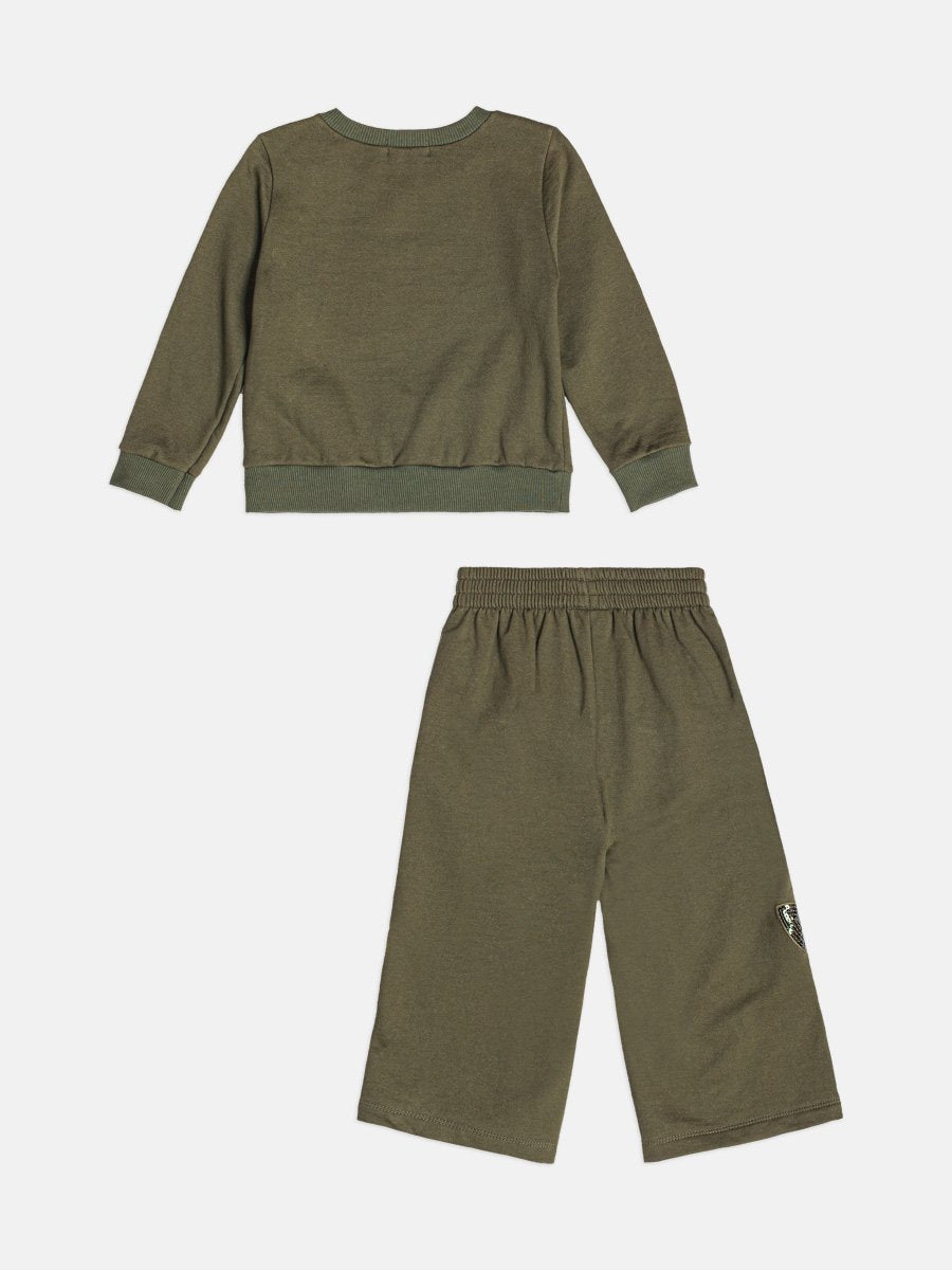 Children's Set of Sweatshirt with Sequin Bow