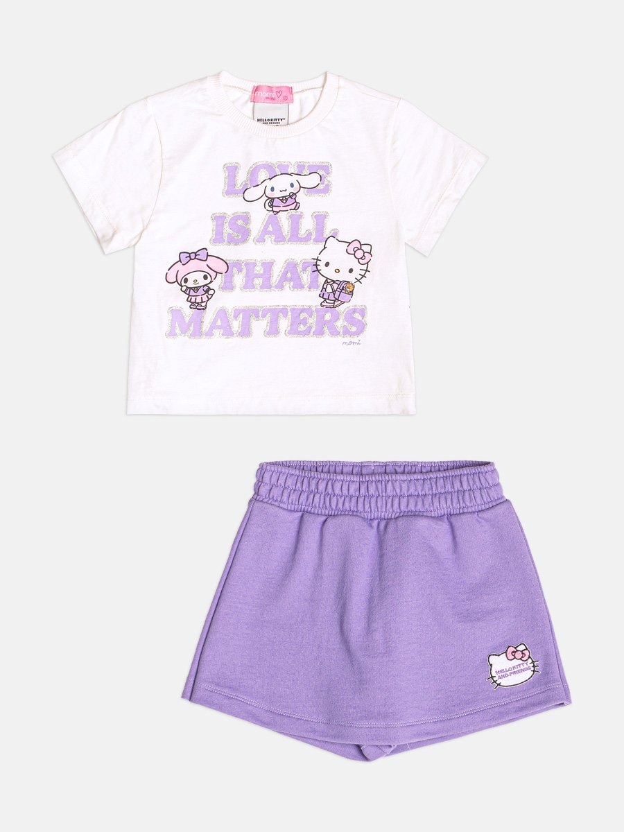 Momi Girls' Set – Purple Hello Kitty & Friends