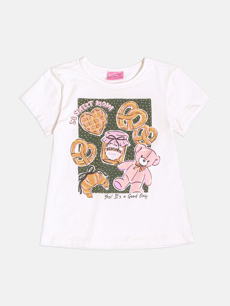 Sweet Bear Printed Girl's Children's Set