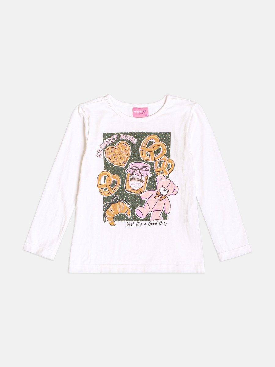 Girls Long Sleeve Sweet Bear Printed Set