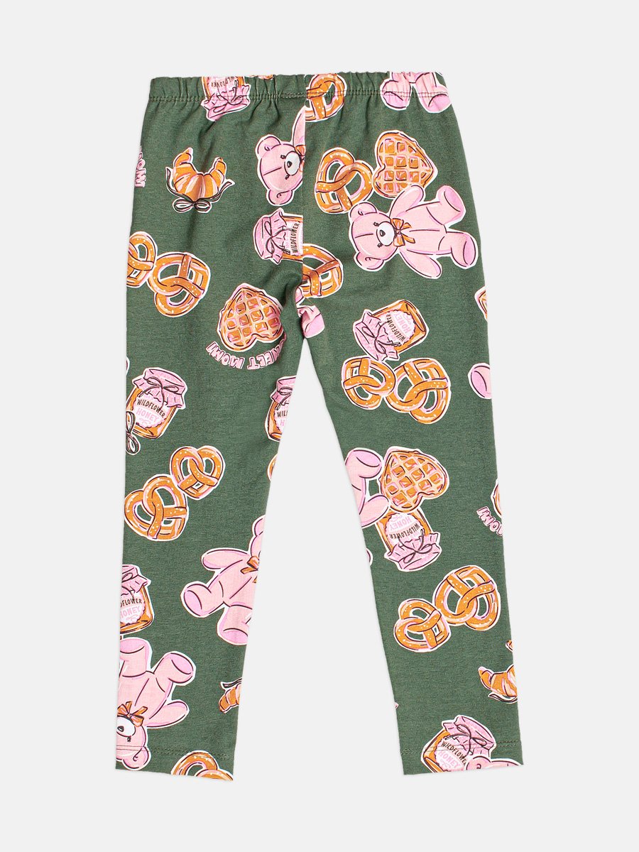 Girls Long Sleeve Sweet Bear Printed Set