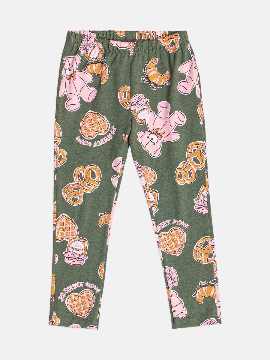 Girls Long Sleeve Sweet Bear Printed Set