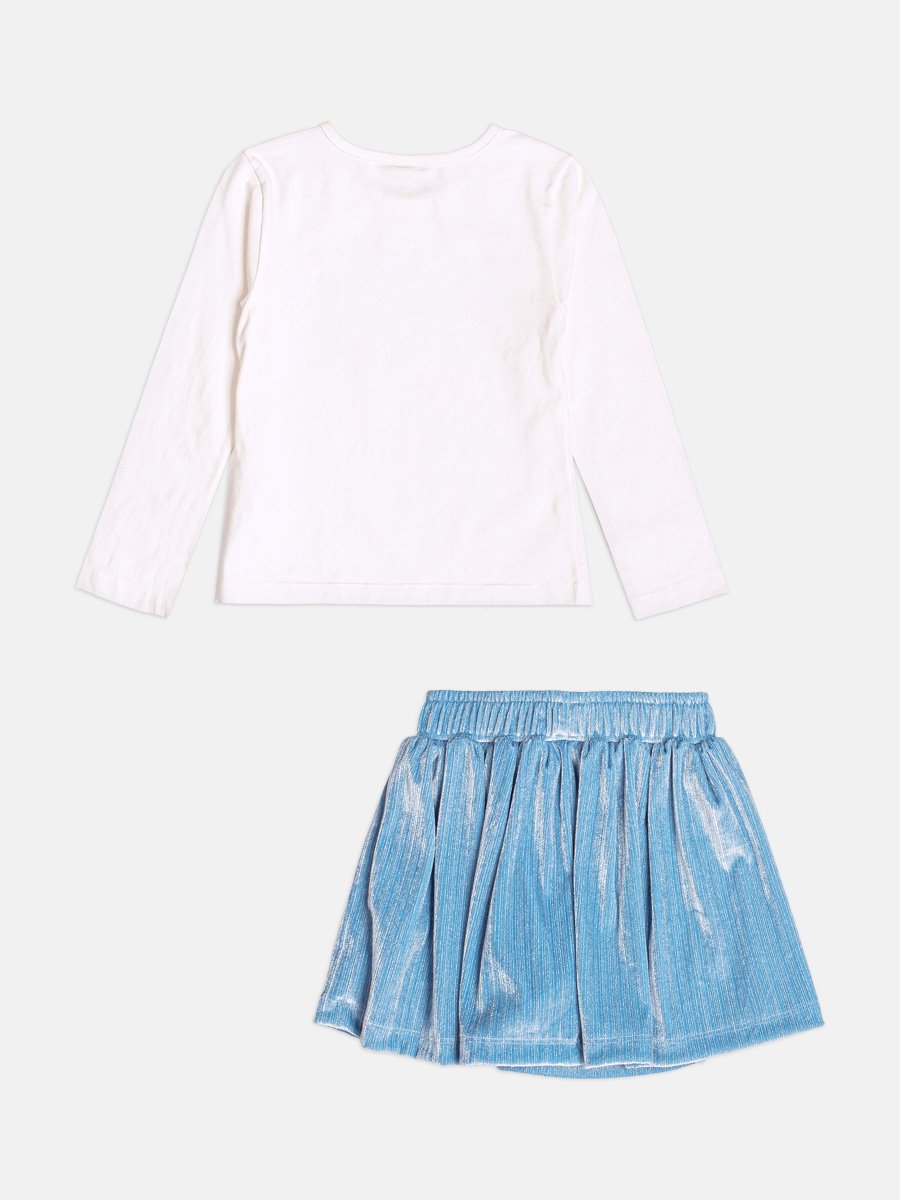 Children's Set for Girls in Velvet with Rhinestones