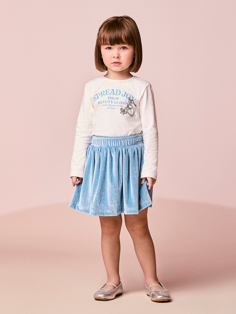 Children's Set for Girls in Velvet with Rhinestones