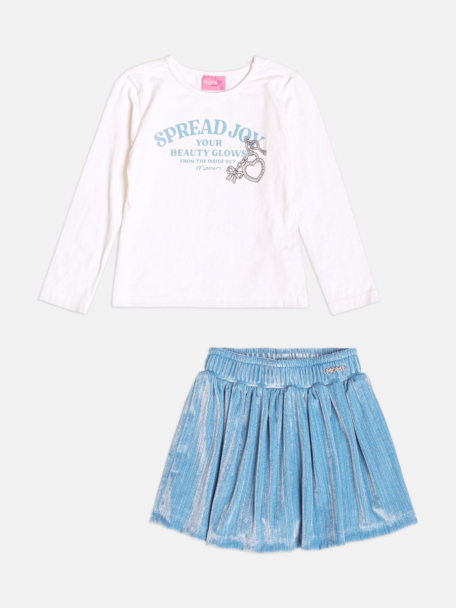 Children's Set for Girls in Velvet with Rhinestones