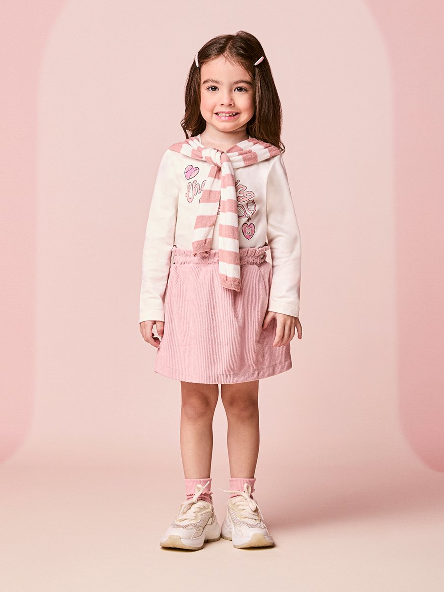 Girls Velvet Set with Accessory