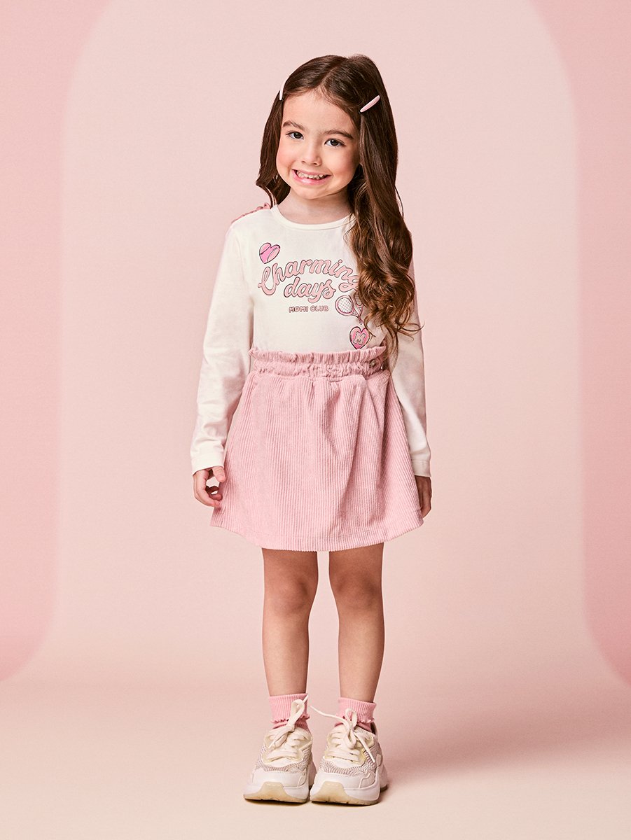 Girls Velvet Set with Accessory