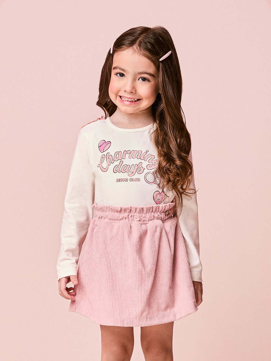 Girls Velvet Set with Accessory
