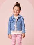 Girls Denim Jacket with Rhinestones