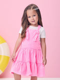 Neon Pink Twill Salopette