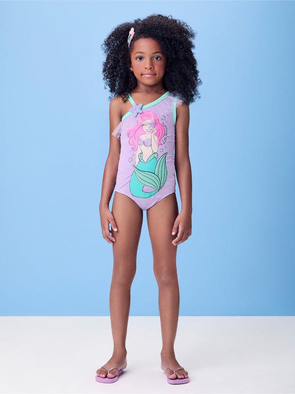 Lilac Little Mermaid Swimsuit with Ruffles