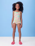 Hello Kitty and Flowers Neon Swimsuit