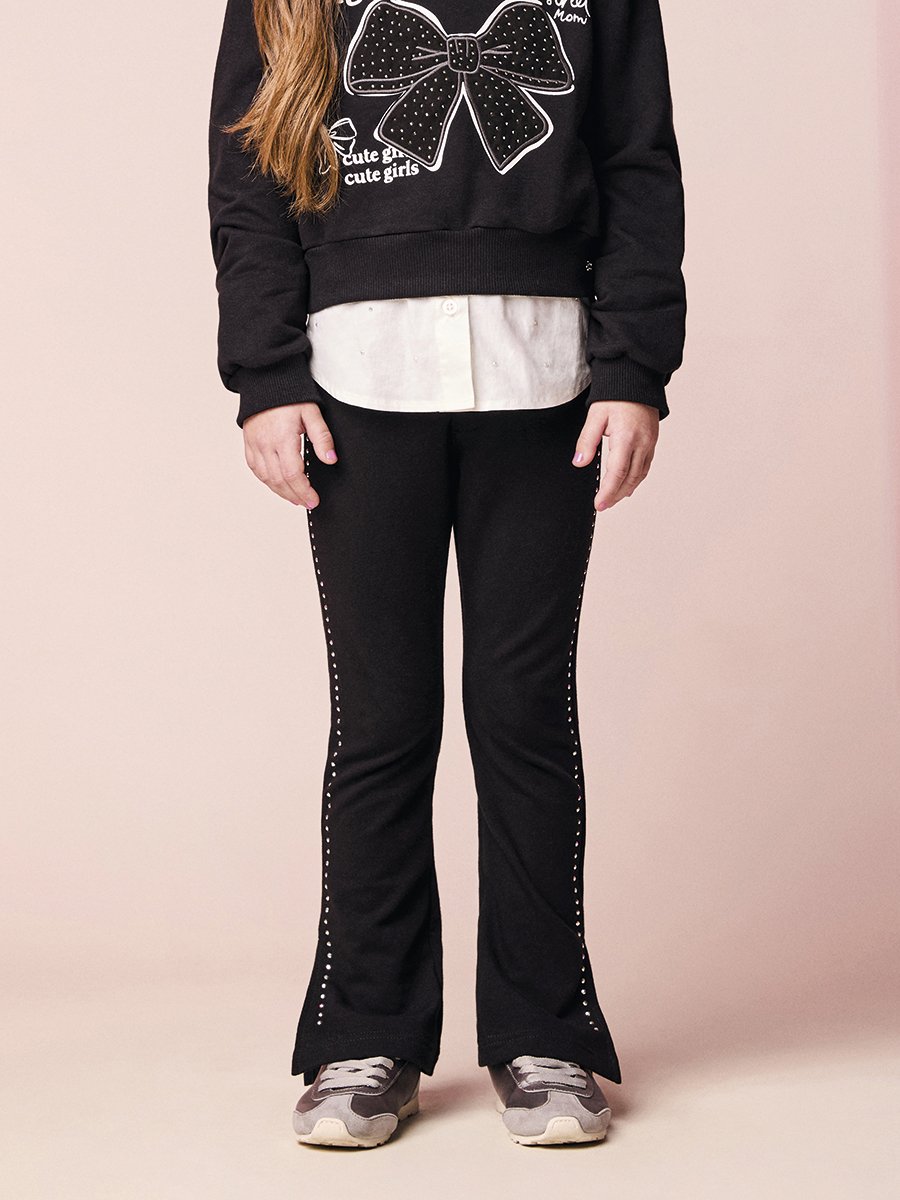 Girls Flare Pants with Rhinestones