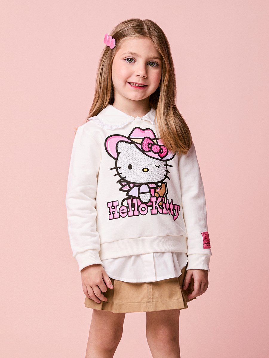 Momi Girls' Jacket – Fleece Hello Kitty Cowgirl