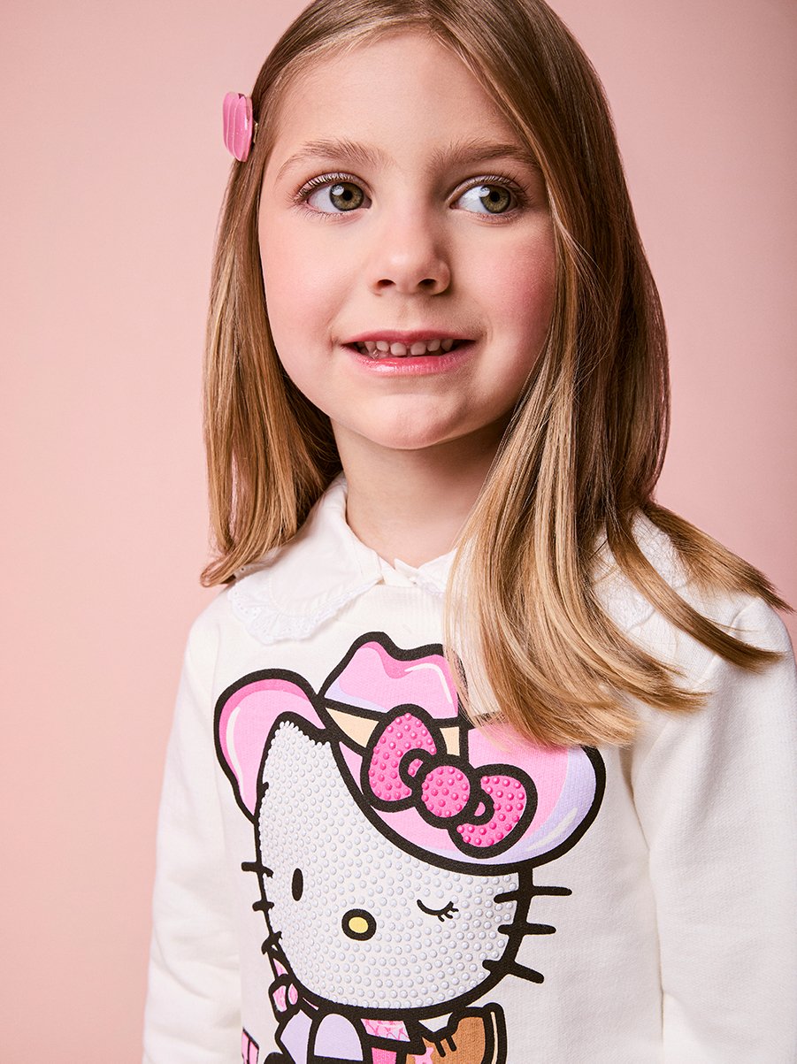 Momi Girls' Jacket – Fleece Hello Kitty Cowgirl