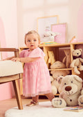 Pink Pleated Tulle Dress