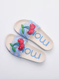 Girl's Slide Flip Flop with Cherry Patch
