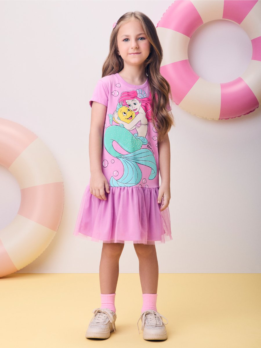 Little Mermaid Dress with Tulle Skirt