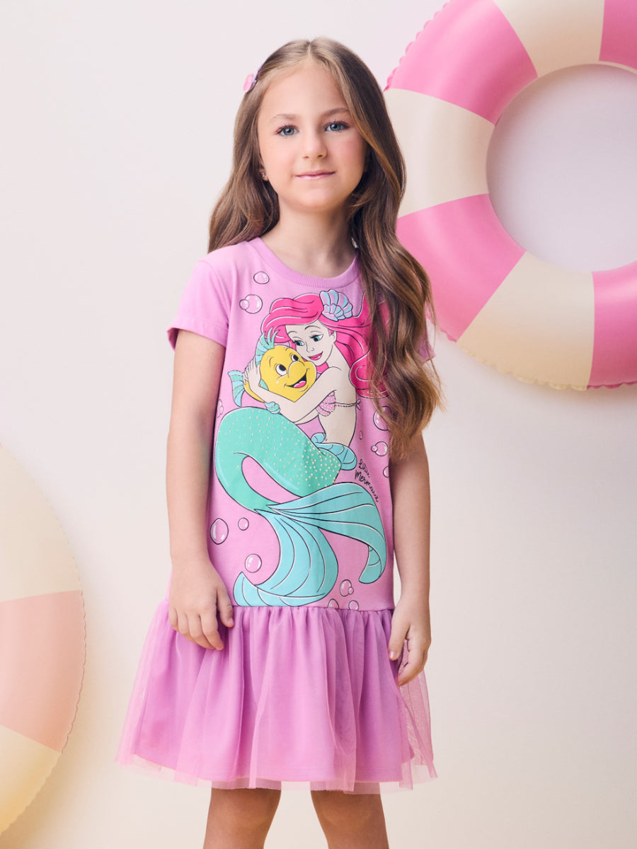 Little Mermaid Dress with Tulle Skirt