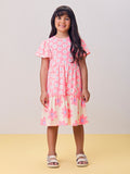Neon Pink Floral Dress