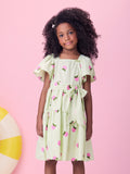 Light Green Apple Dress with Bow
