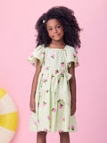 Light Green Apple Dress with Bow