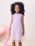 Lilac Dress with Tulle Skirt