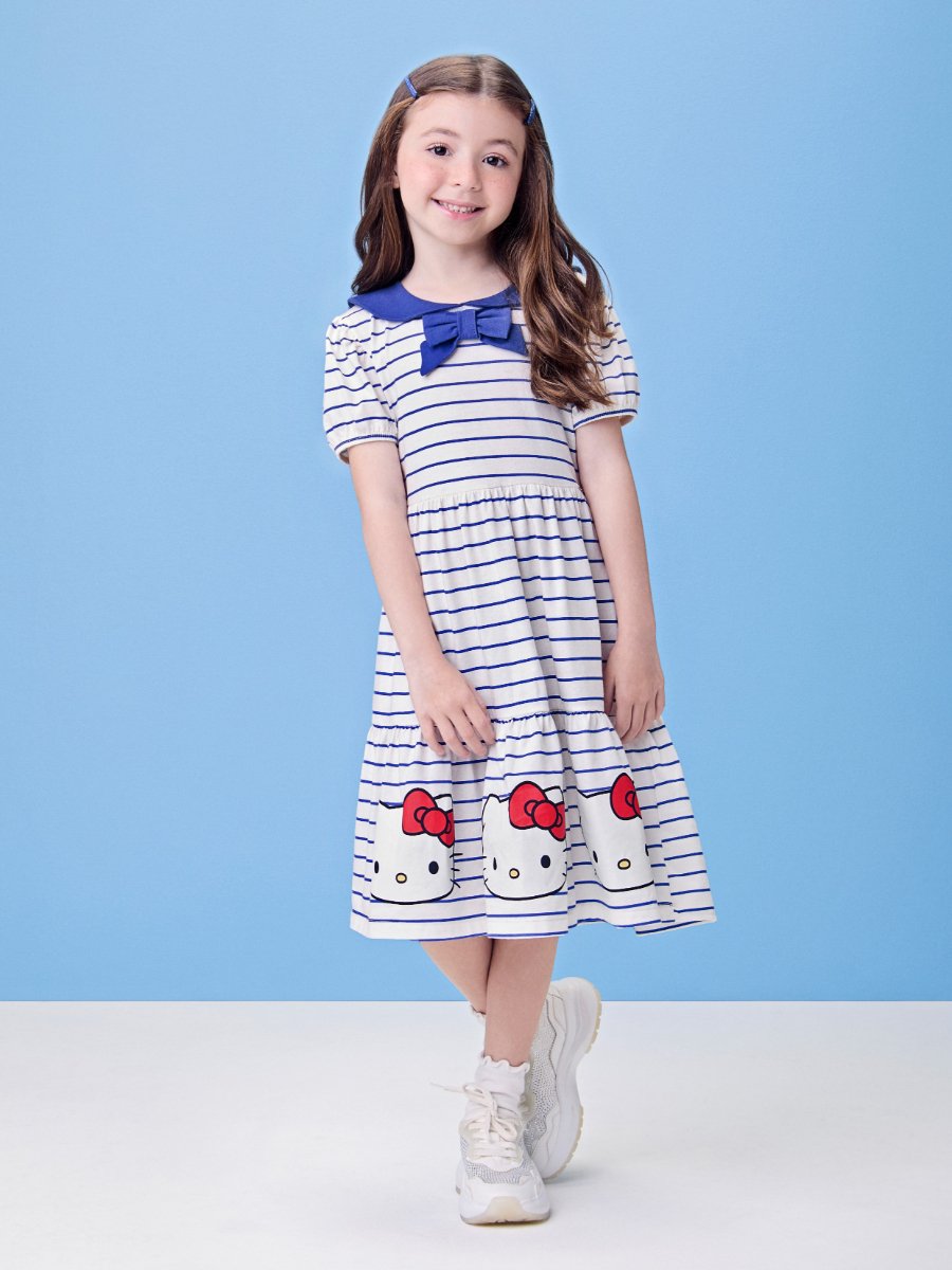 Hello Kitty Striped Dress with Bow