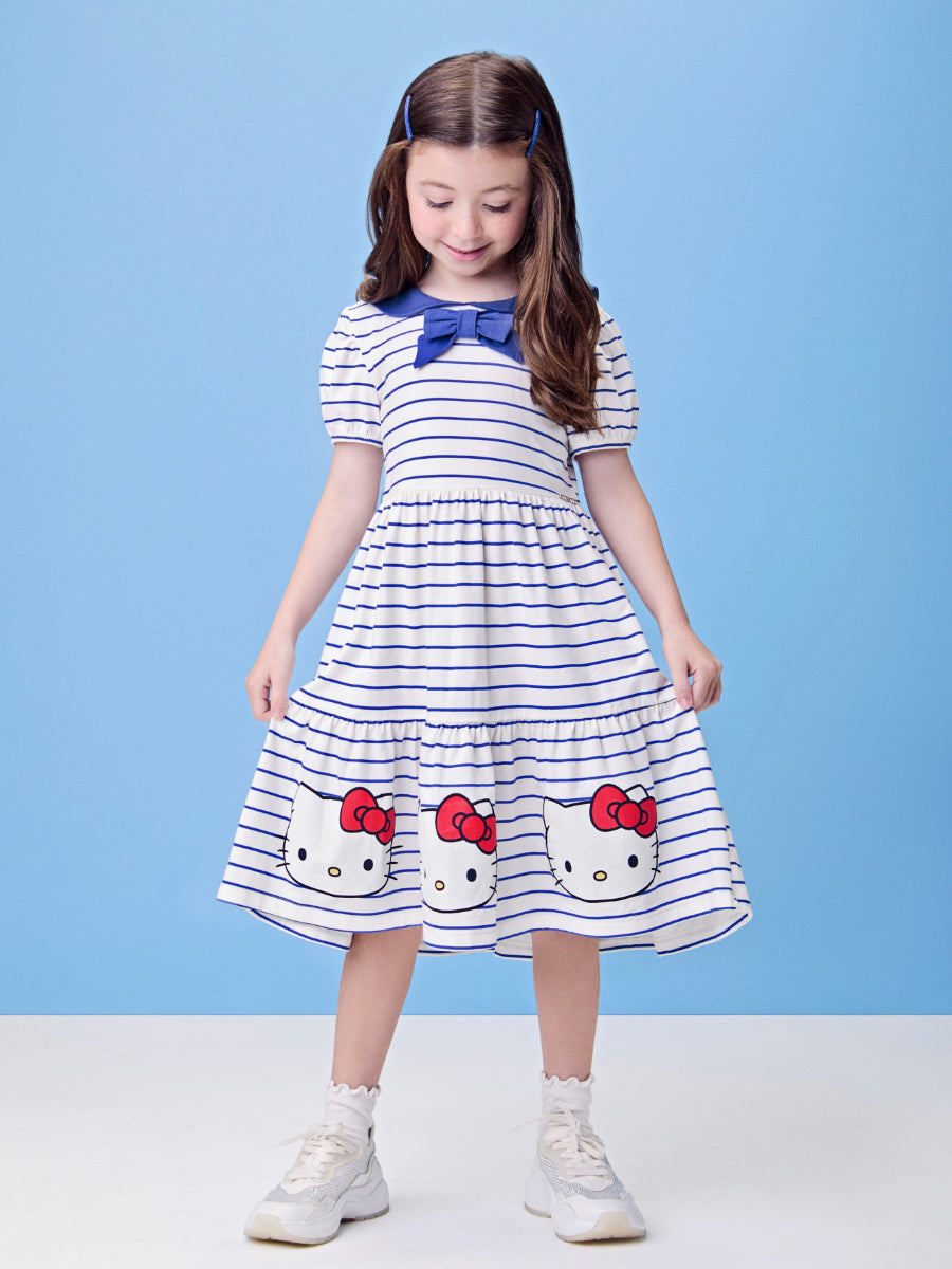 Hello Kitty Striped Dress with Bow