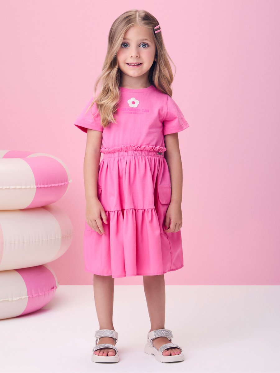 Coral Pink Dress with Pockets