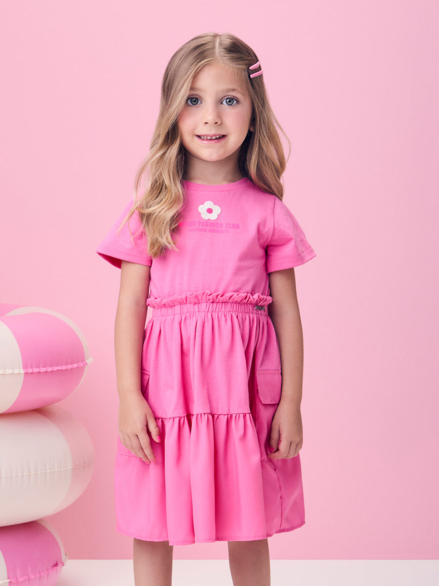 Coral Pink Dress with Pockets