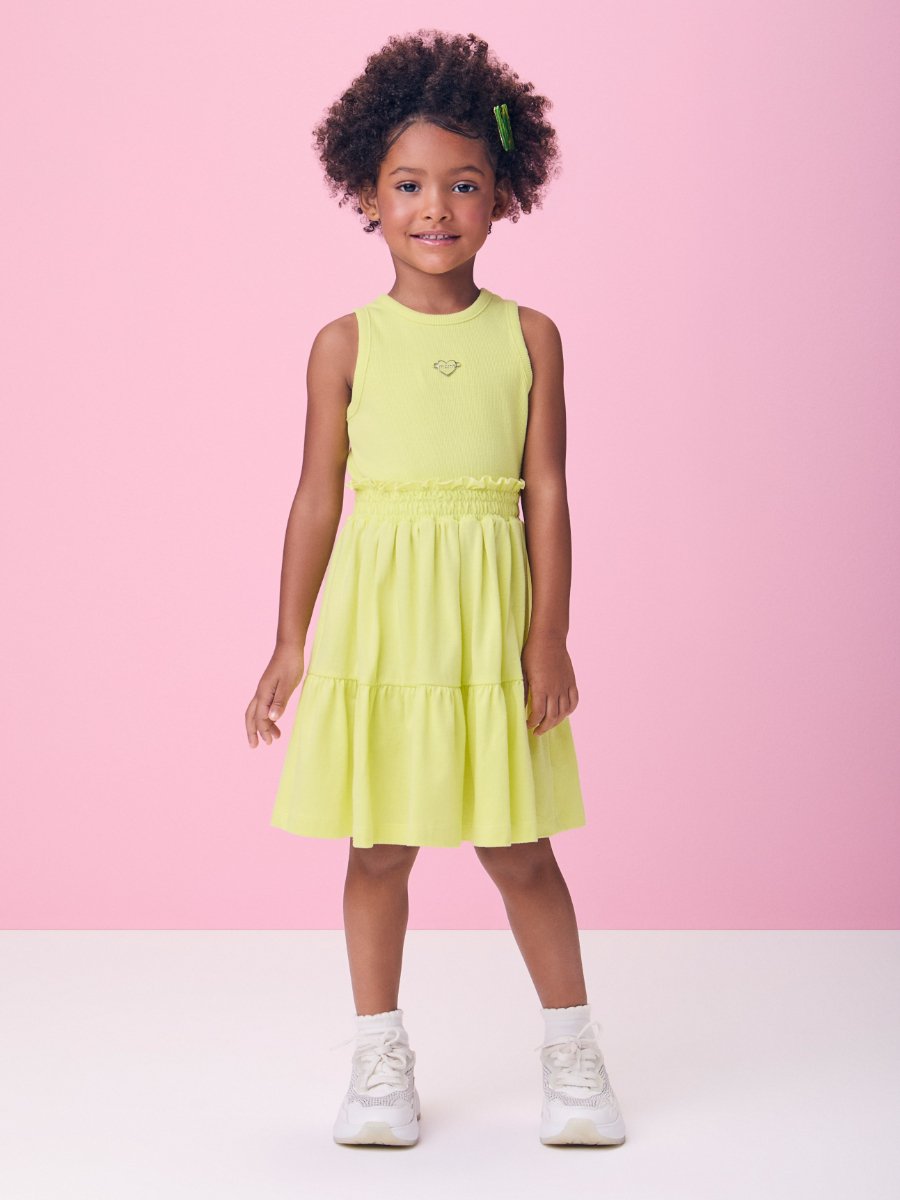 Yellow Dress with Pendant