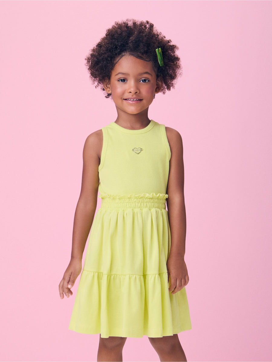 Yellow Dress with Pendant